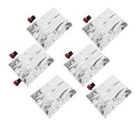 VICASKY Lot de 6 Poches à Vin Rechargeables 2l avec Valve à Charnière, Paquet à Boissons Réutilisables et Étanches, Contenants Portables pour Dégustation à Domicile Plein Air