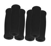 VICASKY Lot De 6 Poignées De Béquilles En Mousse Noire, Antidérapantes Et Épaissies, Accessoire Confortable Pour Canne De Marche, Installation, Usage Quotidien Pour Personnes Âgées Et Mobilité Réduite
