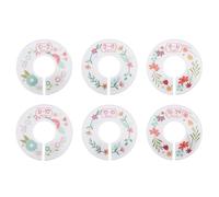 VICASKY Lot de 6 Séparateurs de Taille pour Vêtements Bébé, Ronds en Plastique Léger, Affichage Unisexe des Tailles, Boucles Pratiques pour Organisation de Placard et Rangement Commode