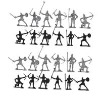 VICASKY Lot de 60 figurines de soldats - Figurines de soldats médiévaux - Jouet d'enseignement de l'histoire - Soldats chevaliers - Figurine soldat