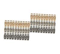 VICASKY Lot de 60 lacets pour butoir mm - Fermeture à ressort - Trou chargé - Nickel argenté