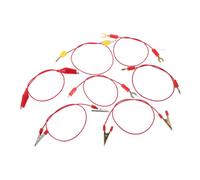 VICASKY Lot de 7 pinces crocodiles pour câbles de test électriques - Pour expériences de circuit de laboratoire - Circuit électronique - Outil d'expérimentation