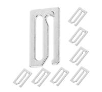 VICASKY Lot de 8 boutons de tablier pour maillot de bain Fermeture Cape de coiffeur Clip Accessoires de coiffure Cape de coiffeur Boucle Argent Fer