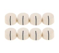 VICASKY Lot de 8 Boutons Rotatifs de Contrôle en Plastique Blanc Laiteux 2 Cm pour Pédale D'effet Guitare Électrique, Potentiomètre, Amplificateur et Accessoires de Volume pour Musiciens