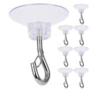 VICASKY Lot de 8 crochets adhésifs pour plafond et mur avec ventouses | Crochets adhésifs pour plafond, pour couronnes de Noël, décorations de fêtes de mariage, d'anniversaire et autres