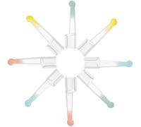 VICASKY Lot de 8 Embouts de Cuillères Auriculaires Transparentes en Pp, Tailles 3,5 Mm et 3,9 Mm, 4 Couleurs pour Nettoyage du Cérumen, Accessoires de Remplacement pour Adultes et Garçon