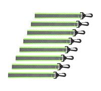 VICASKY Lot de 8 Porte-clés Réfléchissants Vert Phosphorescent Bandes Réfléchissantes Double Face, Accessoires Sécurité pour Marche Nocturne, Course à Pied, Randonnée et Camping, Éléments