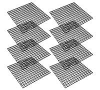 VICASKY Lot de 8 Séparateurs pour Aquarium 30x30 Cm Noir en Plastique Robuste - Grille de Filtration Inférieure à Maillage 1 Cm - Plaque Isolante pour Filtre Aquarium, Améliore