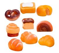 VICASKY Lot de 9 modèles de gâteaux Miniatures en résine pour Maison de poupée Réplique Amusante de Desserts pour la décoration et Les -paysages