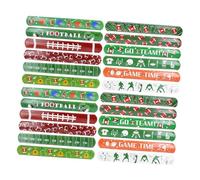 VICASKY Lot de bracelets de slap de football pour les fêtes à thème sportif Bracelets colorés pour les prix de jeu ou petit cadeau pour les fans de football