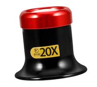 VICASKY Loupe à Tête Métallisée 20x pour Bijoutier Et Horloger, Lunette à Bandeau Réglable, Verre Optique Clair, Outil Précision pour Réparation Montre, Usage Industriel Et Artisanat De Précision