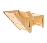 VICASKY Maison D'écureuil Domestique et Cachette Délicate pour Hamster en Bois Naturel Tunnel D'observation Souterrain, Refuge Décoratif Adapté à l'espace de Vie des Petits Animaux