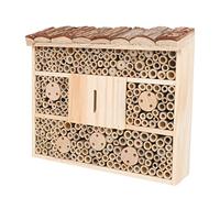 VICASKY Maison en Bois pour Jardin - Cabane pour Insectes Écologique - Ornement Décoratif Naturel pour Cour - Habitat Sûr Toit Protecteur - Abri pour Pollinisateurs Et Biodiversité