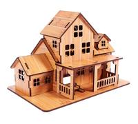 VICASKY Maison Miniature DIY Bois Grain de Bambou Éducatif Créatif pour Garçon Fille Modèle à Assembler Décoration de Bureau et Table Puzzle Bois Amusant