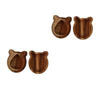 VICASKY Mallette à médiators pour pics de guitare, porte-médiators portable, mini vitrine pour guitare électrique, support pour médiators de guitare, pièces de guitare acacia, Marron x 2 pièces