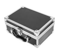 VICASKY Mallette de Maquillage Portable Aluminium Noir Petite Boîte de Rangement Robuste et pour Cosmétiques Organisateur Pratique pour Maquilleurs et Coiffeurs