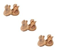 VICASKY Mallette de médiator de basse ukulélé guitare place drum boîte d'accessoires de guitare pratique organisateur pour ranger les médiators de guitare en bois massif, 3 pièces de différentes