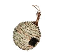 VICASKY Mangeoire à oiseaux tissée en herbe - Lieu de nidification suspendu pour les petits pour le jardin ou pour les amoureux de la nature