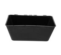 VICASKY Mangeoire à Pigeons Suspendue Crochet, Grosse Capacité Rectangulaire en Plastique Noir, Auge Anti-éclaboussures pour Alimentation Volaille Extérieure, Accessoire Solide pour Cages Et Élevage