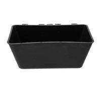 VICASKY Mangeoire Suspendue en Plastique Noir Crochet Grosse Capacité Rectangulaire Récipient Alimentaire Anti-Chute pour Poulets Canards Pigeons et Volailles Abreuvoir Pratique pour