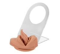 VICASKY Mannequin de Visage en Silicone Flexible Taille Moyenne Simulation Piercing Langue et Lèvres pour Formation Professionnelle et Démonstration Esthétique Couleur Café