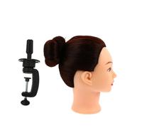 VICASKY Mannequin pour Coiffure Tête Entraînement pour pour Étudiants Couleur Brune Durable et Résistante