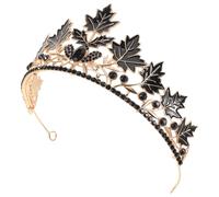 VICASKY Maple Leaf Tiara Headband For Women Spike Crown Hair Accessory For Birthday Festival And Goddess Costume Elegant Princess And Queen Headpiece