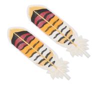VICASKY Marque-page Accessoire Vintage Décoratif Plume Brodé Main 2 Pièces en Polyester Léger pour Lecteurs et Étudiants, pour Paquet à Dos et Rituel de Lecture Quotidien