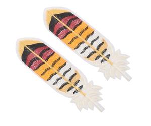 VICASKY Marque-page Accessoire Vintage Décoratif Plume Brodé Main 2 Pièces en Polyester Léger pour Lecteurs et Étudiants, pour Paquet à Dos et Rituel de Lecture Quotidien