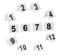 VICASKY Marqueurs Face Acrylique Blanc de V Numéro de Jeu en de 12pcs Double Accessoires Thème pour de Scène de Crime et Jeux à Détective