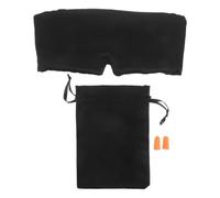 VICASKY Masque de Sommeil Occultant Noir avec Bandeau Ajustable, Oreillettes Antibruit Intégrées et Pochette de Rangement - Masque Yeux pour Dormir la Nuit, Sieste, Voyage et Relaxation