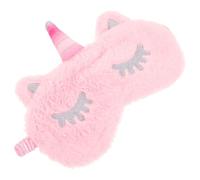 VICASKY Masque pour les yeux en peluche rose au design licorne - Masque de sommeil doux et léger pour les voyages, le travail par quarts et la sieste - Respirant et élastique pour un confort optimal