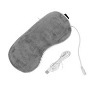 VICASKY Masque Yeux Chauffant USB Réglage de Température, Masque Ombré 3d Yeux Secs, Protège-yeux Thermorégulé, Bandeau Chaleur Douce, pour Sommeil, Détente et Voyage, Unisexe Gris Polyester