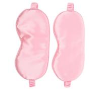 VICASKY Masque Yeux Nuit Rembourrage Épais et Respirant en Tissu Imitation Soie 2 Pièces avec Bande Élastique Adapté aux Femmes Sensibles la Lumière pour Sommeil Après Travail
