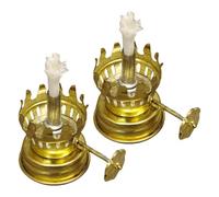 VICASKY Mèches Métalliques Réglables pour Lampe à Huile Vintage, 2 Pièces Support en Fer, Accessoires pour Lampes à Pétrole D’Intérieur