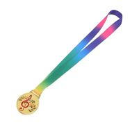 VICASKY Médaille Musicale Garçon Fille Dorée avec Ruban Récompense pour Concours de Chant Danse Piano et Violon Valorisant des Musiciens