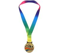 VICASKY Médailles de récompense d'escalade, médailles en Alliage de Zinc de 7,1 cm avec Rubans, trophées de première Place pour compétitions Sportives de randonnée et Relais en Montagne