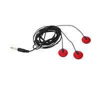 VICASKY Micro Acoustique de Guitare, Ramassage Musical Auto-adhésif 6,35mm, 3 Patchs, Rouge, en Plastique et Métal, pour Ukulélé et Kalimba, Live et Studio