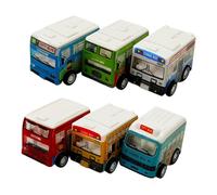 VICASKY Mini Bus Scolaires Design Pull-Back en Plastique à Rétrofriction Lot de 6 Plusieurs Styles Jouet Éducatif Plusieurs Styles pour Garçon et Filles pour Jeux de Fête et Éveil