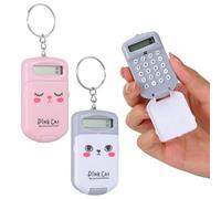 VICASKY Mini Calculatrice Électronique Fonctions Division et Multiplication en Plastique Porte-clés Design Cartoon Mignon, pour Transporter Facilement