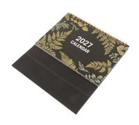 VICASKY Mini Calendrier de Bureau Minimaliste 2027 Noir, Papier, Mensuel | Format Compact à Poser, Style Simple et Élégant, Reste Droit Toute L'année, Aperçu Mensuel