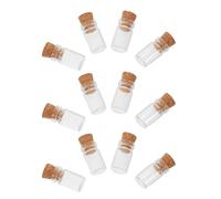 VICASKY Mini Flacons en Verre Transparent 1 ML avec Bouchons en Liège Souple 100 Pièces Petits Bocaux Décoratifs pour Rangement DIY Mariage et Présentation Élégante
