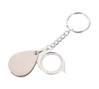 VICASKY Mini Loupe Porte-Clés 15X en Métal Lentille Verre Optique Pliable pour Pièces Bijoux Passe-Temps