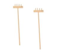 VICASKY Mini Râteau De Jardin Zen Lot De 2 Outils De Jardinage Décoratifs Accessoires pour Bac à Sable De Contemplation 14cm x 3.5cm pour Petits Jardins Et Décoration De Bureau