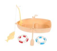 VICASKY Miniature Fishing Boat Statue Set Adorable Tiny Decor for Dollhouses and Mini Landscapes Realistic Design and Lightweight Craft Supplies