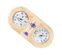 VICASKY Minuteur de Sauna en Bois avec Sablier 15 Thermomètre-Hygromètre Mécanique Précis Indicateur de Température et Humidité pour Sauna Intérieur Violet Solide