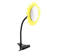 VICASKY Miroir de Sécurité à Pince Convexe Jaune, Miroir D’ordinateur pour Bureau Fixation Robuste, Angle Réglable, pour Surveillance et Vue Arrière, Accessoire de Sécurité pour Espace