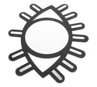 VICASKY Miroir Mural Décoratif Noir D’œil Style Nordique en Bois pour Décoration Intérieure, Accessoire Photo Polyvalent pour Salon, Chambre et Fond Photo, Ornement Mural Artisanal