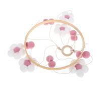 VICASKY Mobile pour Lit Garçon Fille Bois avec Pompons Fleurs Apaisant et Décor Boho pour Chambre Garçon Fille Accessoire Suspendu Mixte Décoration Polyvalente pour et Boutique