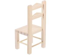 VICASKY Mobilier de Poupée Mini en Bois Chaise Miniature Décorative Non Peinte Accessoire pour Maison de Poupée Décoration Réaliste pour Aménagement Paysager Miniature